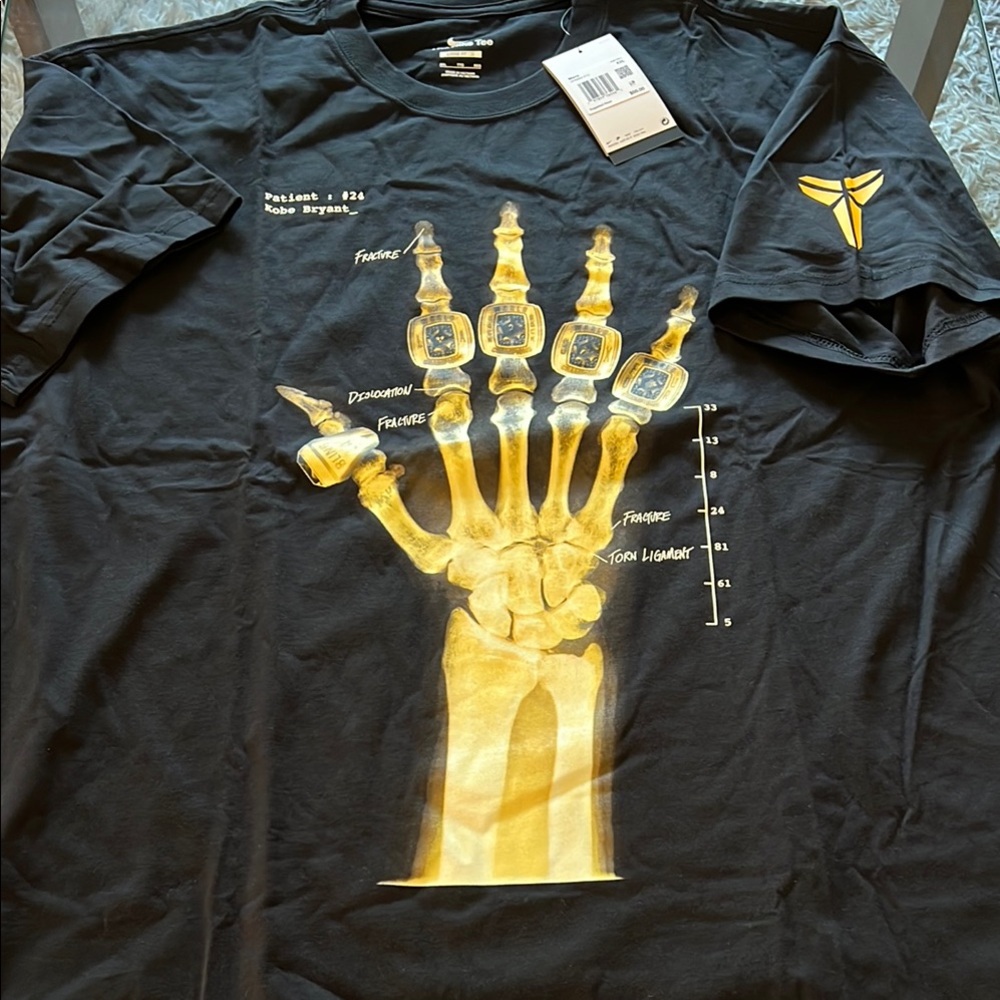 Kobe X-Ray Black and Gold Graphic T-Shirt